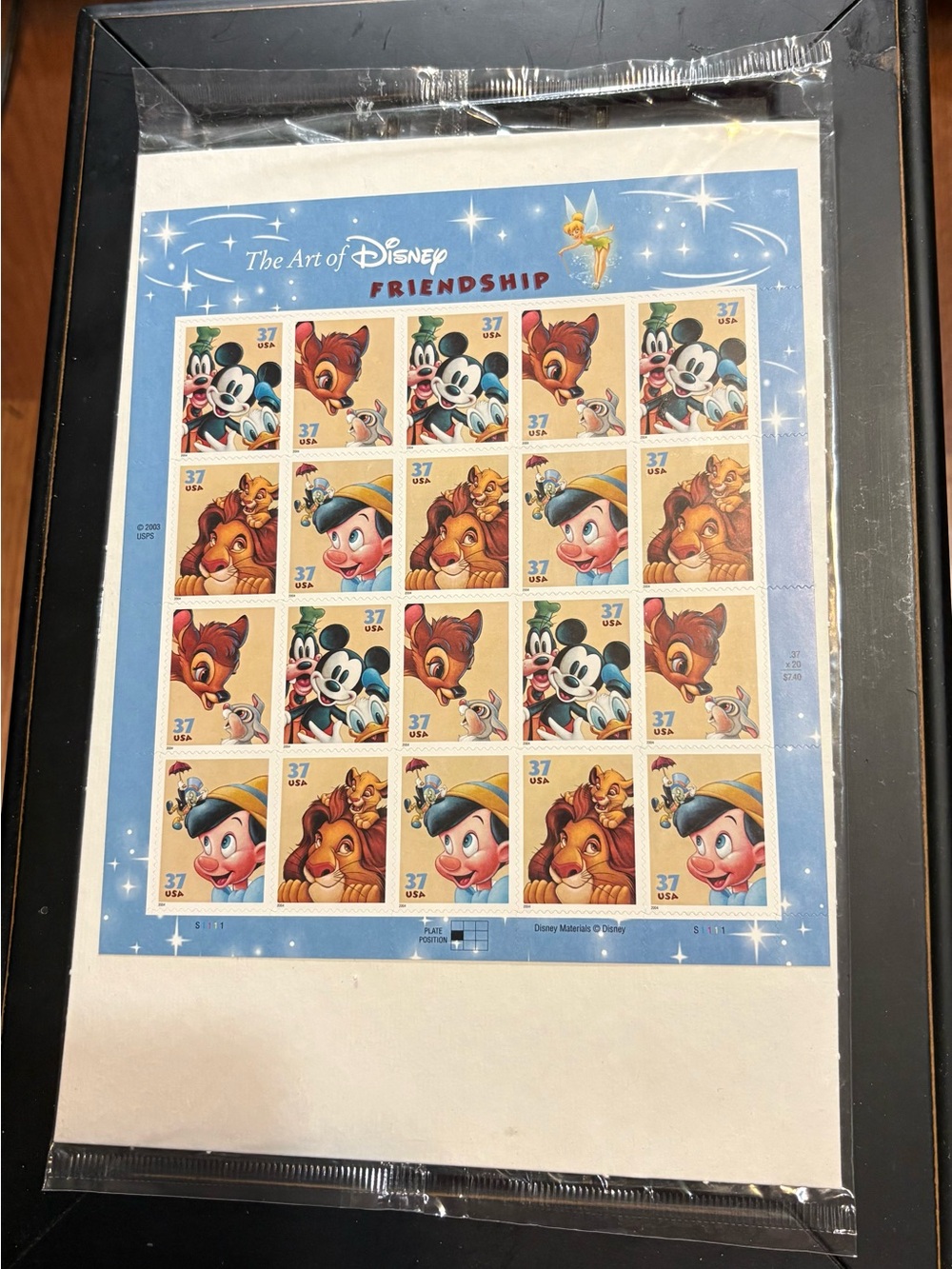 Disney Friendship Stamp Sheet - Blue Border